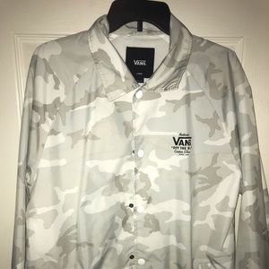 Vans white camo windbreaker